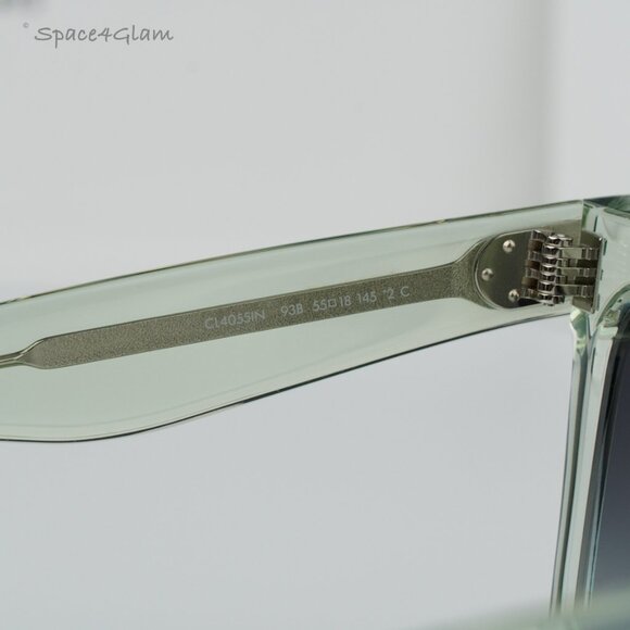 BRAND NEW Celine CL4055IN 93B Transparent Green Gradient Square Women Sunglasses - Picture 6 of 7